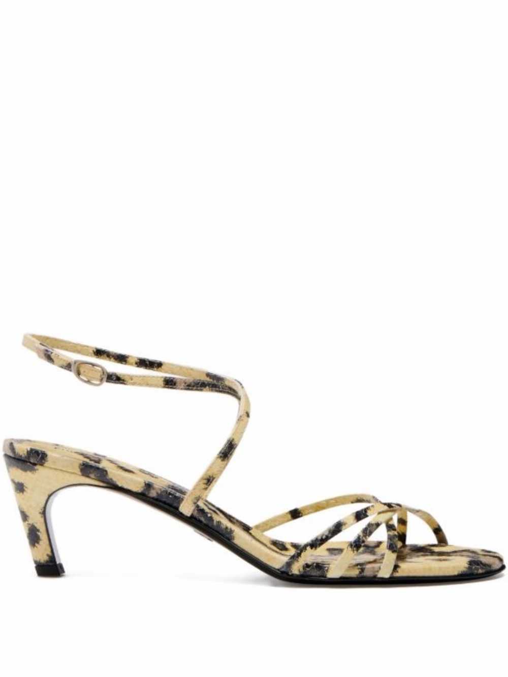 Proenza Schouler Uma embossed yellow snakeskin sandals size 37